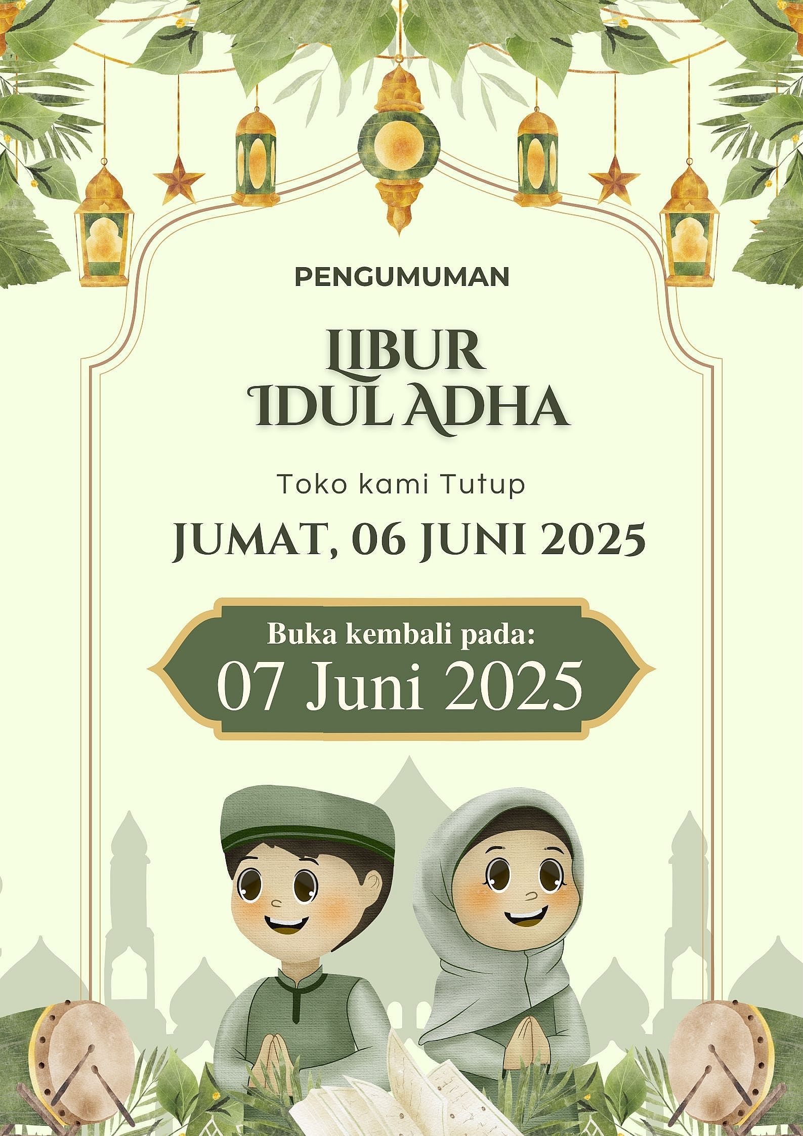 Pengumuman Libur Idul Adha